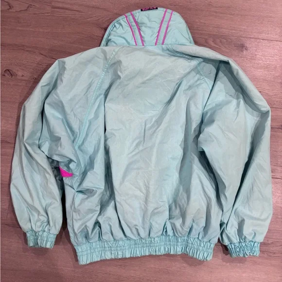 Retro vintage Sunice ski jacket 1/2 zip Windbreaker Sz 10 - Picture 5 of 8